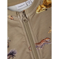 NAME IT Sweat Cardigan Helmer Weathered Teak